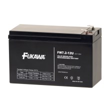 FUKAWA FW 7,2-12 F2U - Olověný akumulátor 12V/7,2Ah/faston 6,3mm