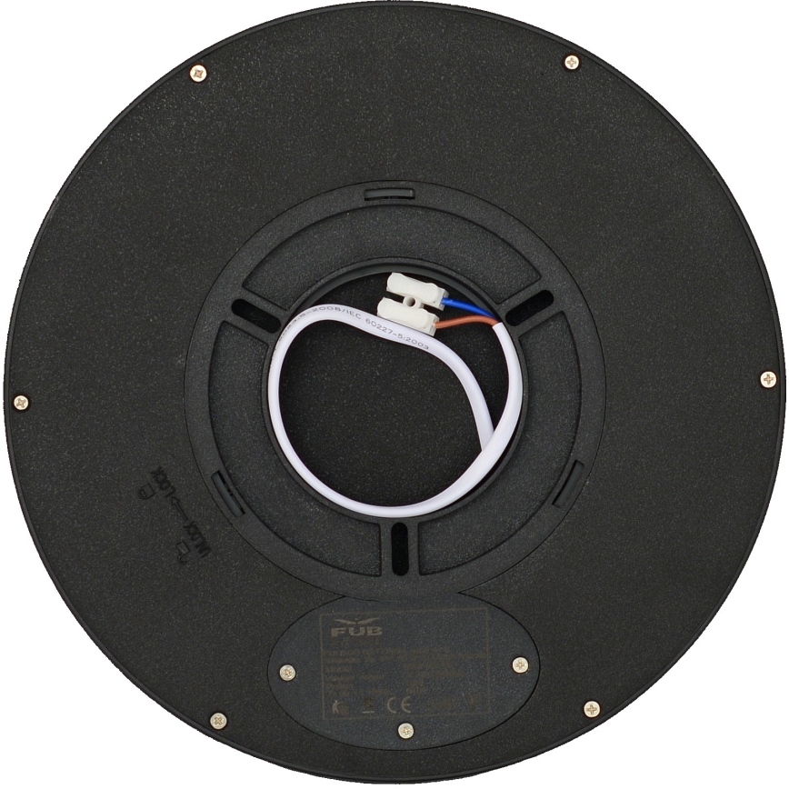 Fulgur s-42585 - LED Stropní svítidlo se senzorem pohybu NOMY-S LED/18W/230V 3000/4000/6000K IP40 pr. 23 cm černá
