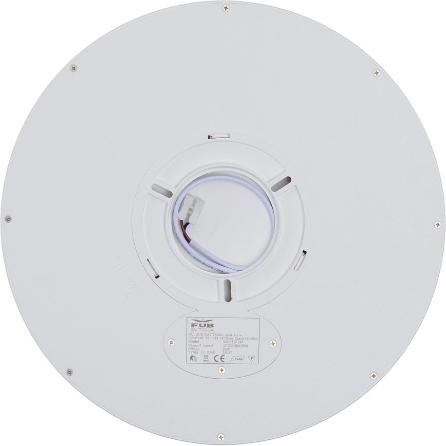 Fulgur s-42586 - LED Stropní svítidlo se senzorem pohybu NOMY-S LED24W/230V 3000/4000/6000K IP40 pr. 30 cm bílá