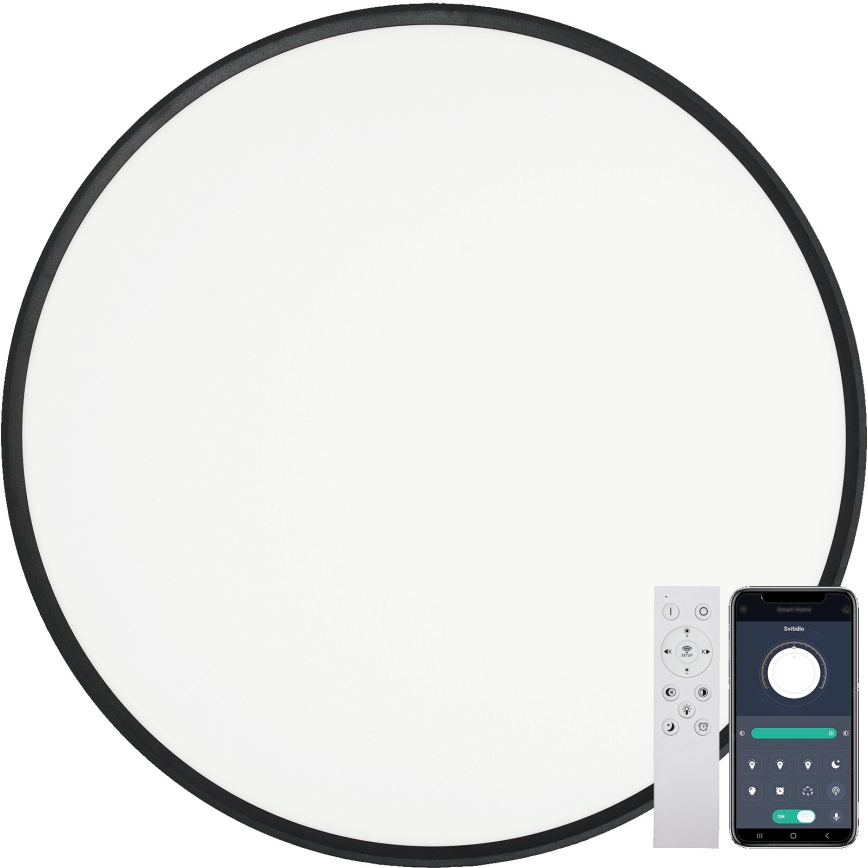Fulgur s-43042 - LED Stmívatelné stropní svítidlo NOMY-RC LED/50W/230V 3000/4000/6500K pr. 60 cm IP40 černá + dálkové ovládání