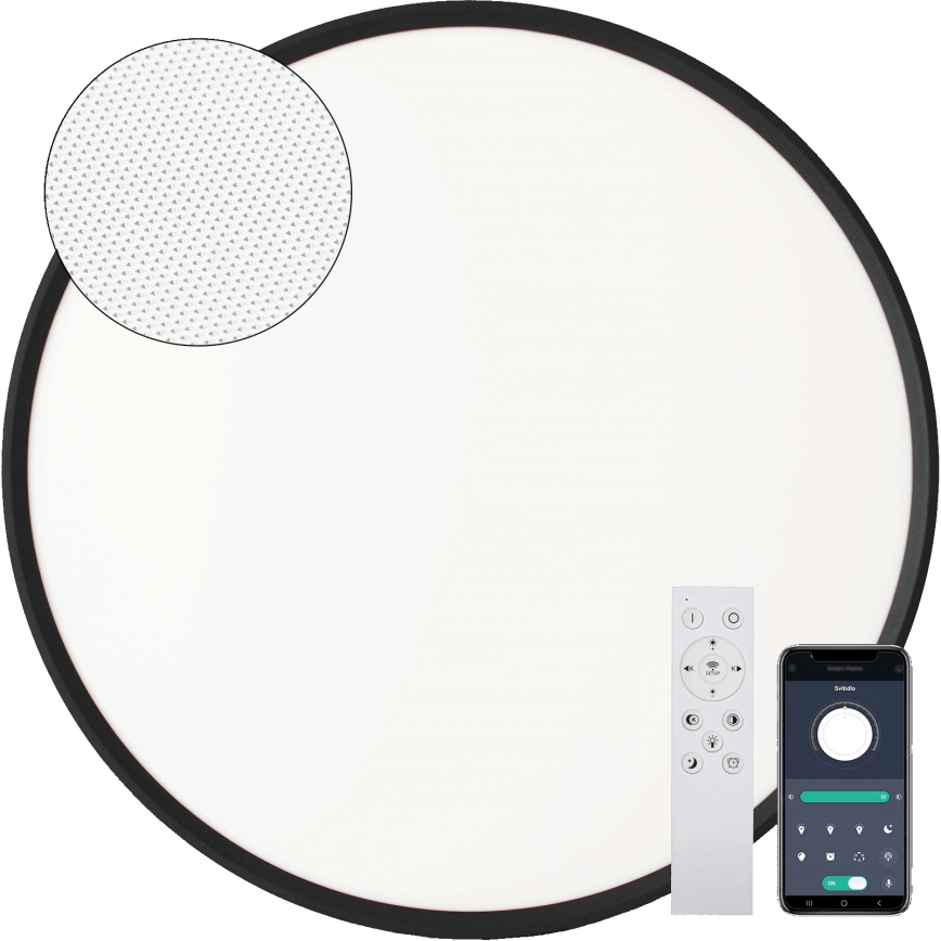 Fulgur s-43057 - LED Stmívatelné stropní svítidlo NOMY LED/40W/230V 3000-6500K pr. 50 cm UGR19 IP40 Wi-Fi černá + dálkové ovládání