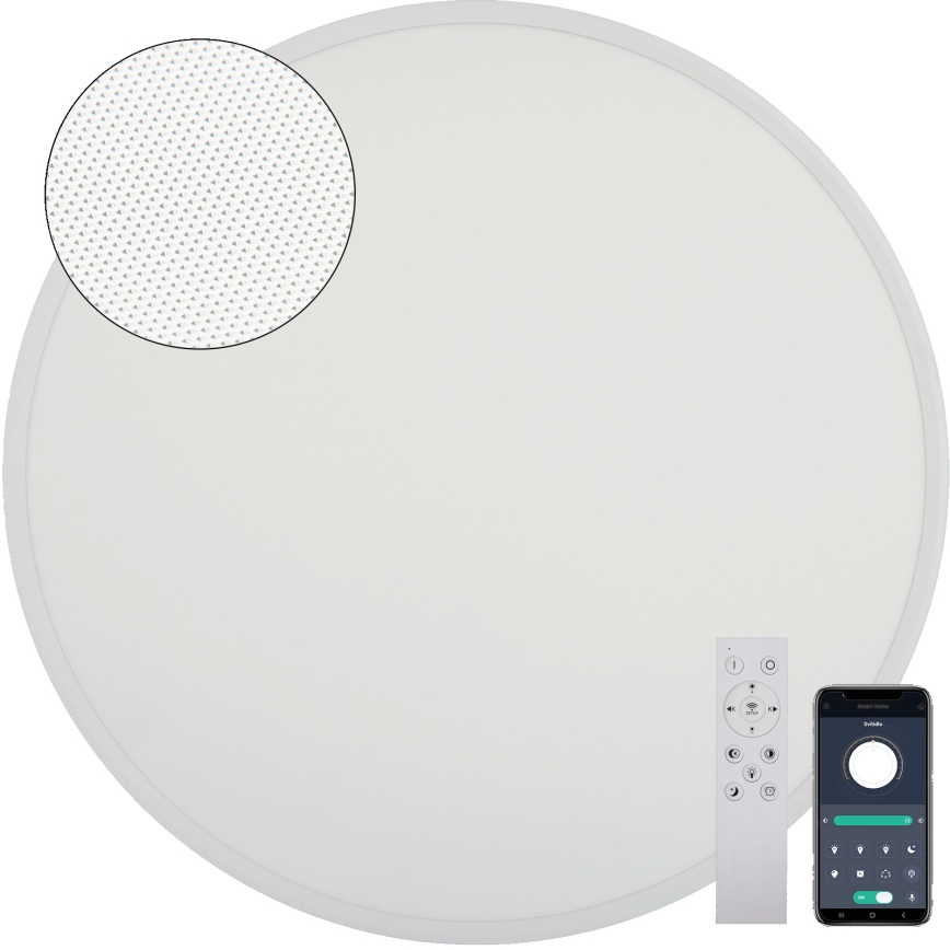 Fulgur s-43058 - LED Stmívatelné stropní svítidlo NOMY LED/50W/230V 3000-6500K pr. 60 cm UGR19 IP40 Wi-Fi bílá + dálkové ovládání