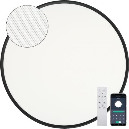 Fulgur s-43059 - LED Stmívatelné stropní svítidlo NOMY LED/50W/230V 3000-6500K pr. 60 cm UGR19 IP40 Wi-Fi černá + dálkové ovládání