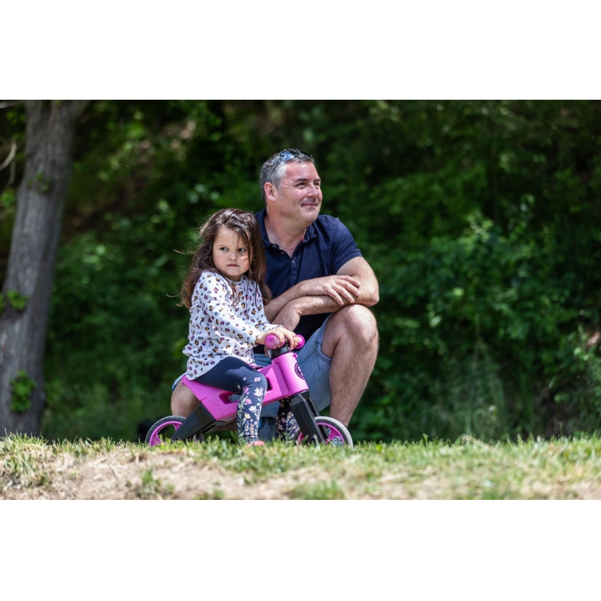 Funny Wheels - Odrážedlo 2v1 RIDER SUPER SPORT růžová/černá