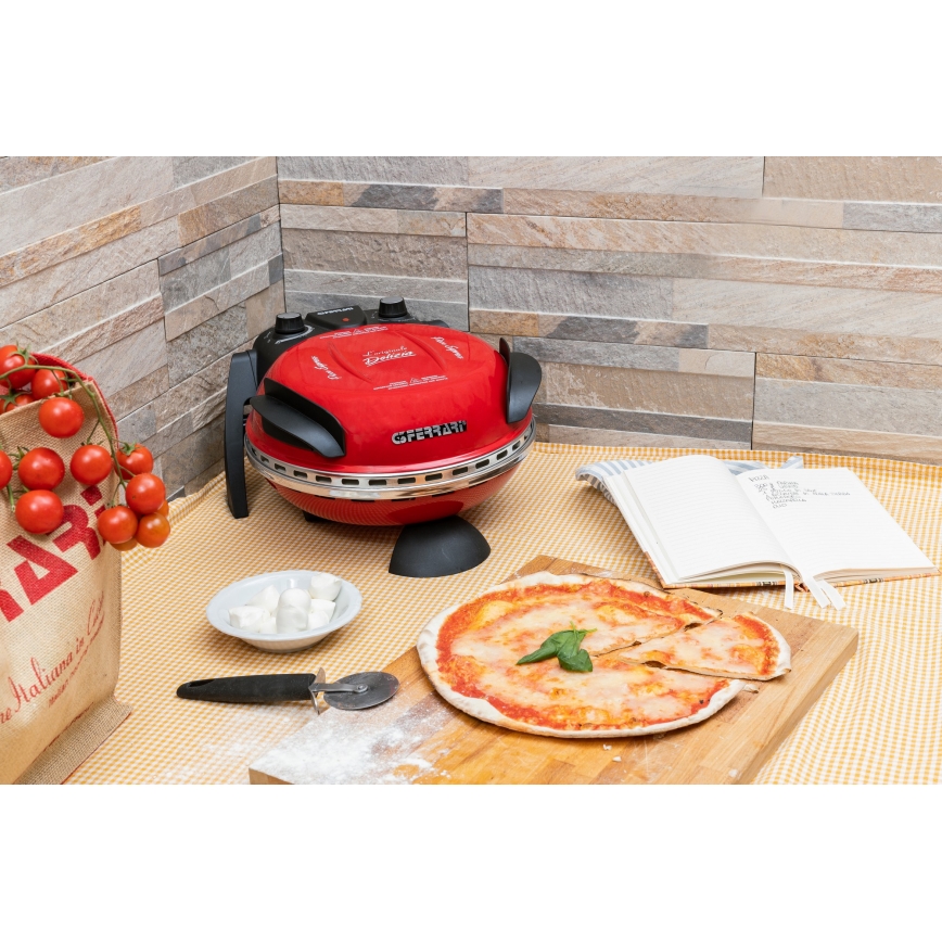 G3Ferrari G1000602 - Pizza trouba DELIZIA 1200W/230V červená