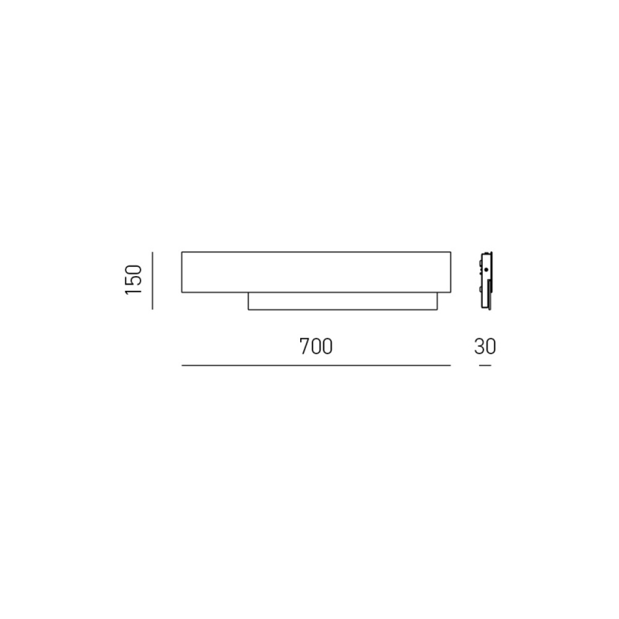 Gea Luce DOHA A G N - LED Nástěnné svítidlo DOHA LED/25W/230V 70 cm černá