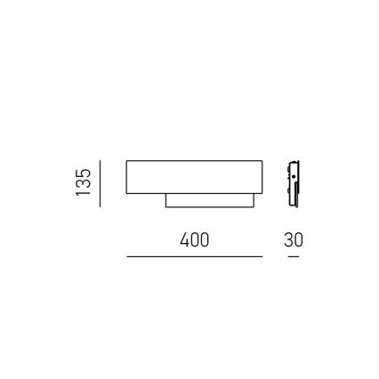 Gea Luce DOHA A P N - LED Nástěnné svítidlo DOHA LED/15W/230V 40 cm černá