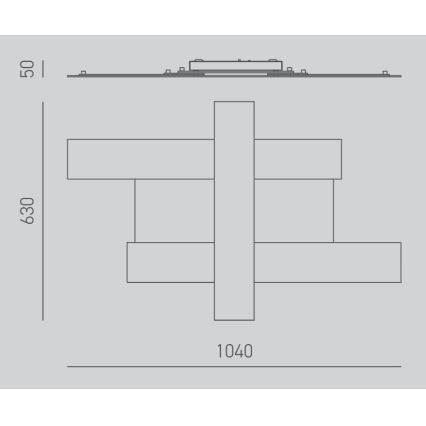 Gea Luce DOHA P G N - LED Stropní svítidlo DOHA LED/50W/230V 104 cm černá