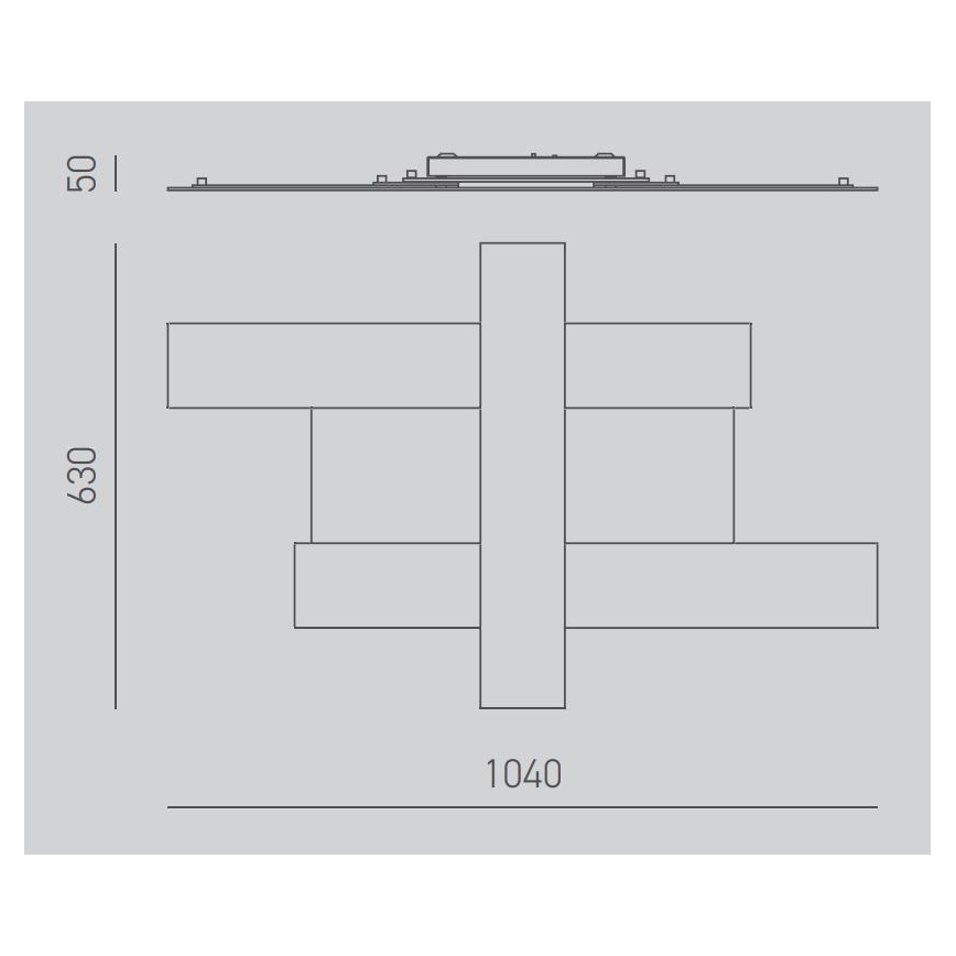 Gea Luce DOHA P G N - LED Stropní svítidlo DOHA LED/50W/230V 104 cm černá