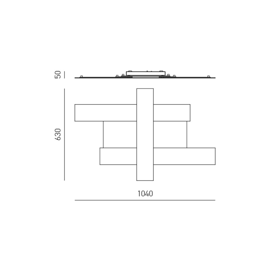 Gea Luce DOHA P G N - LED Stropní svítidlo DOHA LED/50W/230V 104 cm černá
