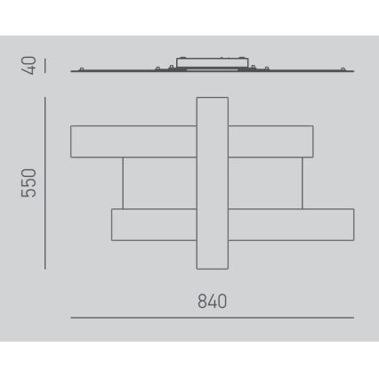 Gea Luce DOHA P M A - LED Stropní svítidlo DOHA LED/40W/230V 84 cm matný chrom