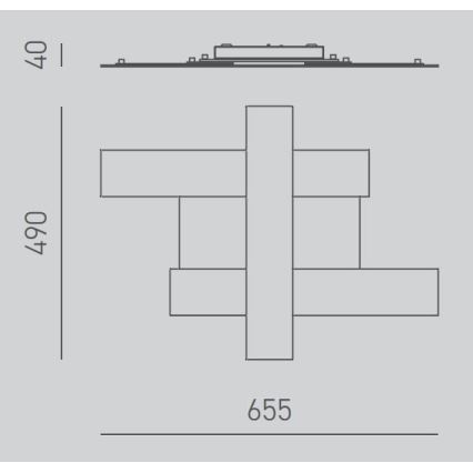 Gea Luce DOHA P P A - LED Stropní svítidlo DOHA LED/30W/230V 65,5 cm matný chrom