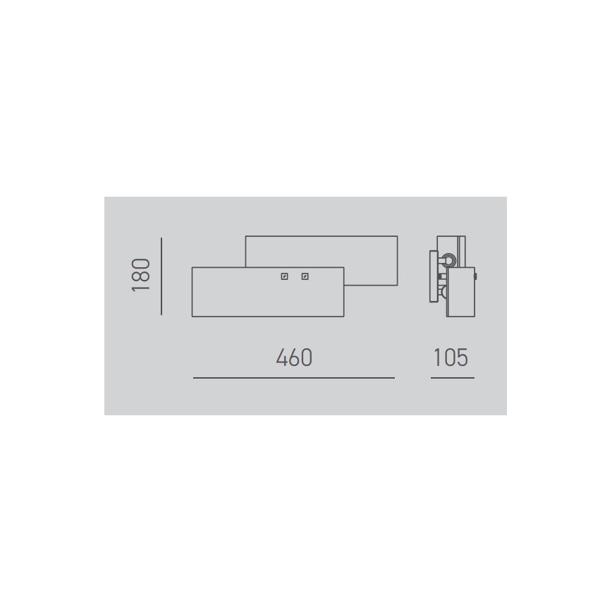Gea Luce LARA A P arg - Nástěnné svítidlo LARA 2xE14/42W/230V stříbrná