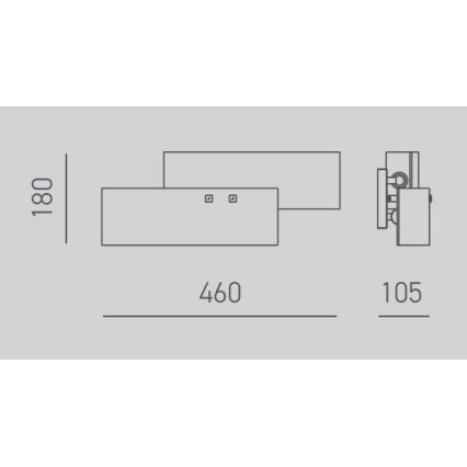 Gea Luce LARA A P oro - Nástěnné svítidlo LARA 2xE14/42W/230V zlatá