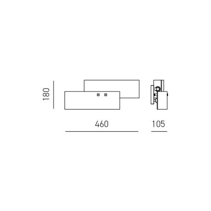 Gea Luce LARA A P oro - Nástěnné svítidlo LARA 2xE14/42W/230V zlatá