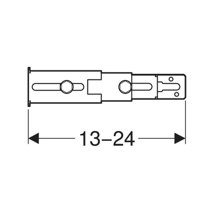 Geberit 111.064.00.1 - Sada k upevnění noh na zadní stěnu Duofix 2 ks