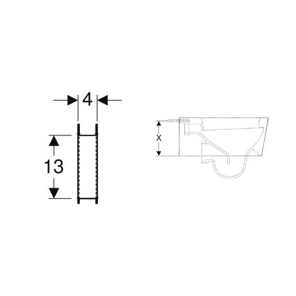 Geberit 111.847.00.1 - Sada vzpěr pro WC mísy s malou opěrnou plochou Duofix 2 ks