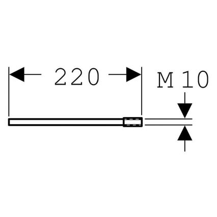 Geberit 111.887.00.1 - Sada prodloužení ukotvení do stěny Duofix 22 cm