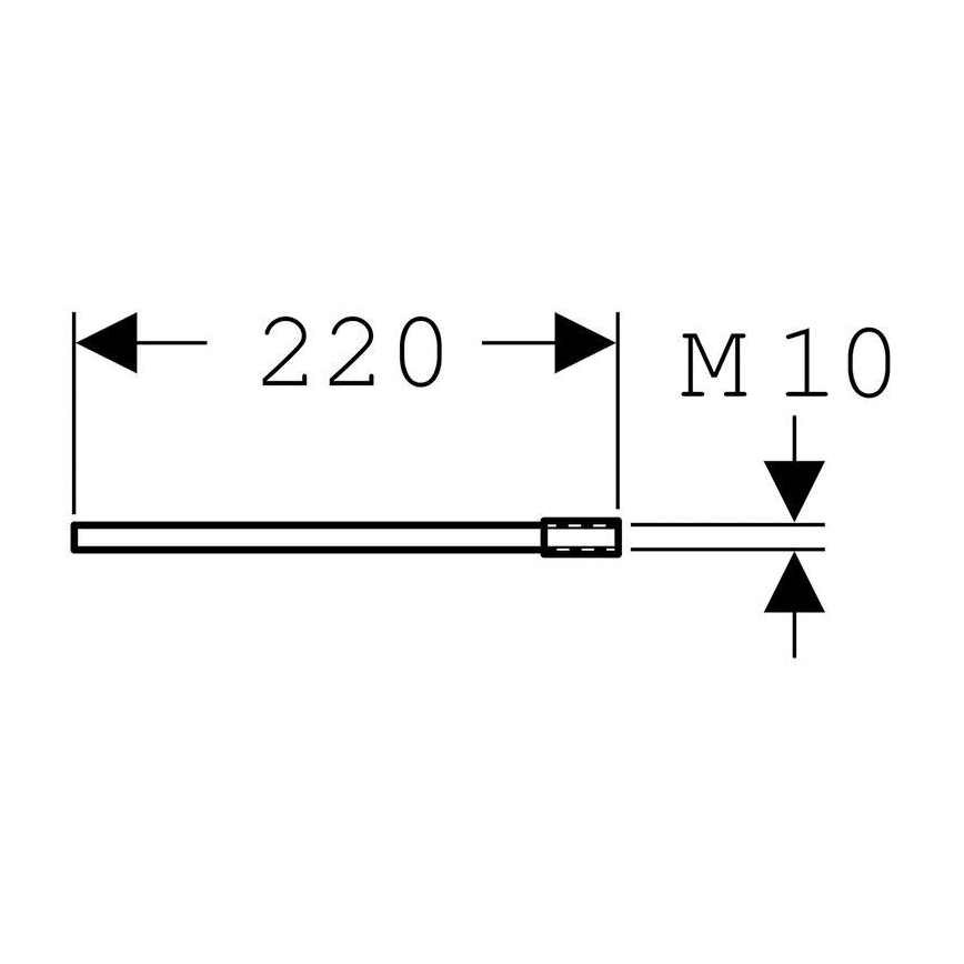 Geberit 111.887.00.1 - Sada prodloužení ukotvení do stěny Duofix 22 cm