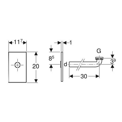 Geberit 115.416.11.1 - Sada pro montáž umyvadla alpská bílá