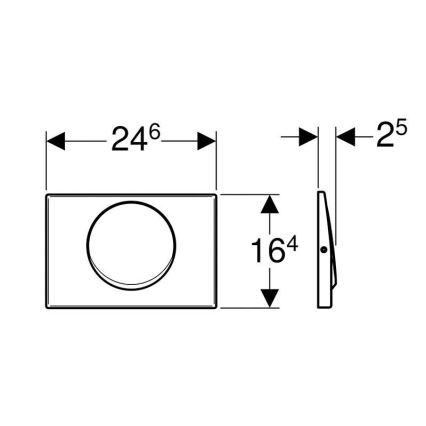 Geberit 115.751.00.1 - Splachovací tlačítko Mambo 24,6x16,4 cm nerez