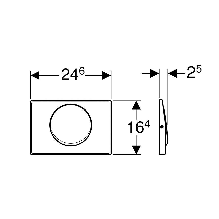 Geberit 115.751.00.1 - Splachovací tlačítko Mambo 24,6x16,4 cm nerez