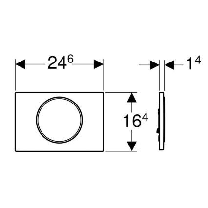 Geberit 115.758.KK.5 - Splachovací tlačítko Sigma10 24,6x16,4 cm bílá/zlatá
