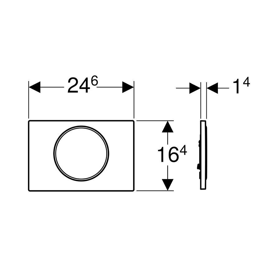 Geberit 115.758.KK.5 - Splachovací tlačítko Sigma10 24,6x16,4 cm bílá/zlatá