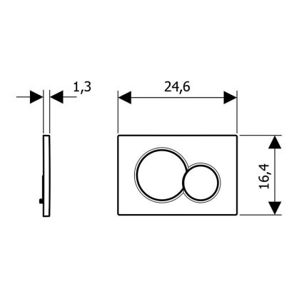 Geberit 115.770.21.5 - Splachovací tlačítko Sigma01 Round 24,6x16,4 cm lesklý chrom