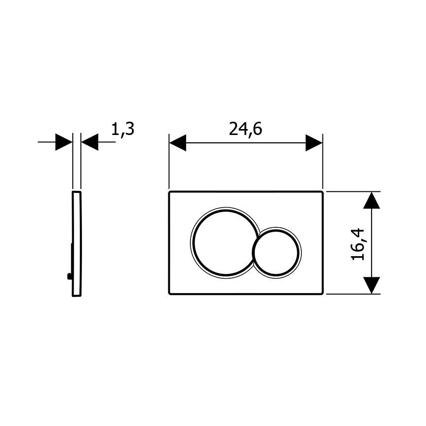 Geberit 115.770.DW.5 - Splachovací tlačítko Sigma01 Round 24,6x16,4 cm černá
