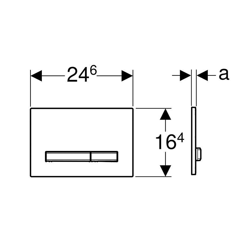 Geberit 115.788.JM.2 - Splachovací tlačítko Sigma50 24,6x16,4 cm břidlicová/matný chrom