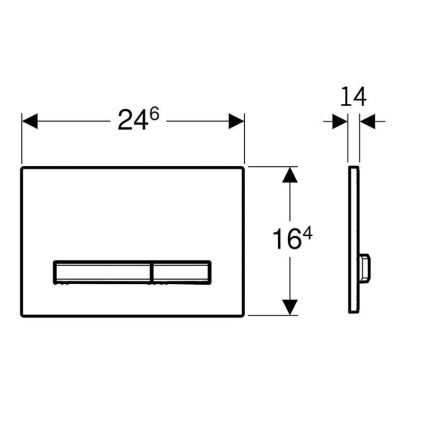 Geberit 115.788.JV.2 - Splachovací tlačítko Sigma50 24,6x16,4 cm dekor betonu/matný chrom