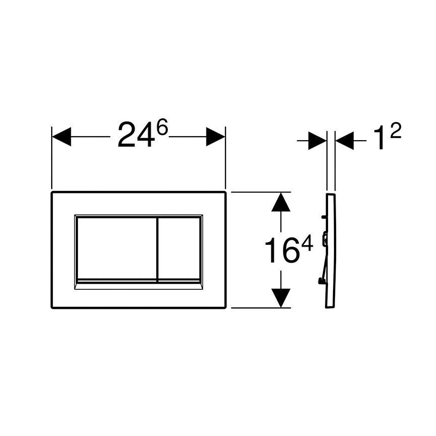 Geberit 115.883.11.1 - Splachovací tlačítko Sigma30 24,6x16,4 cm bílá