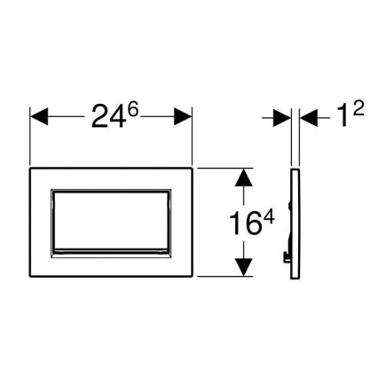 Geberit 115.893.KJ.1 - Splachovací tlačítko Sigma30 24,6x16,4 cm bílá/lesklý chrom