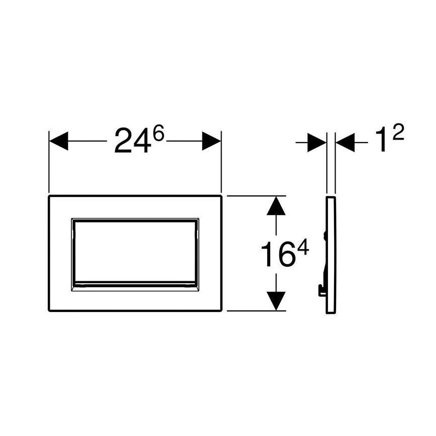 Geberit 115.893.KJ.1 - Splachovací tlačítko Sigma30 24,6x16,4 cm bílá/lesklý chrom