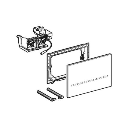 Geberit 116.090.SG.6 - Bezdotykové splachovací tlačítko Sigma80 24,7x16,4 cm IP45 černá