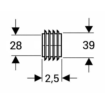 Geberit 119.669.00.1 - Manžeta pro připojení splachovací trubky pr. 28 mm černá