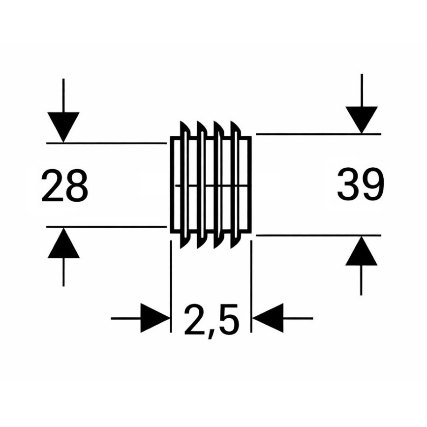 Geberit 119.669.00.1 - Manžeta pro připojení splachovací trubky pr. 28 mm černá