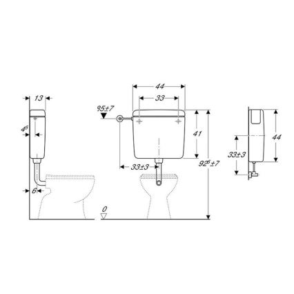 Geberit 127.000.11.1 - Splachovací nádržka AP127 6/9 l alpská bílá