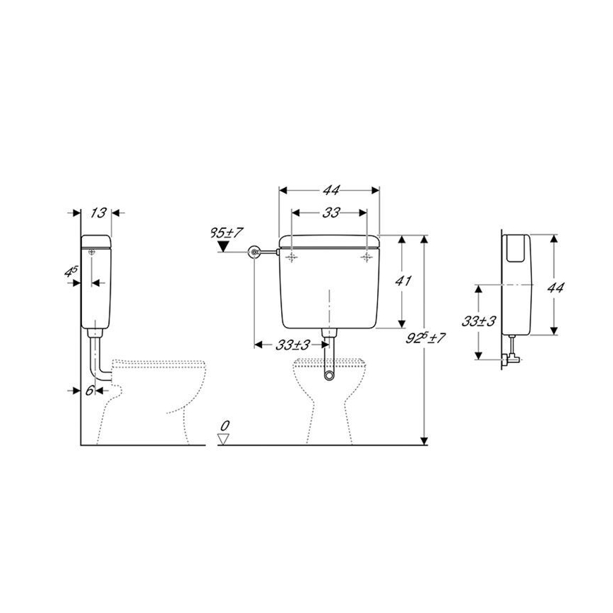 Geberit 127.000.11.1 - Splachovací nádržka AP127 6/9 l alpská bílá