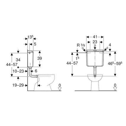Geberit 136.610.11.1 - Splachovací nádržka AP110 6/9 l alpská bílá
