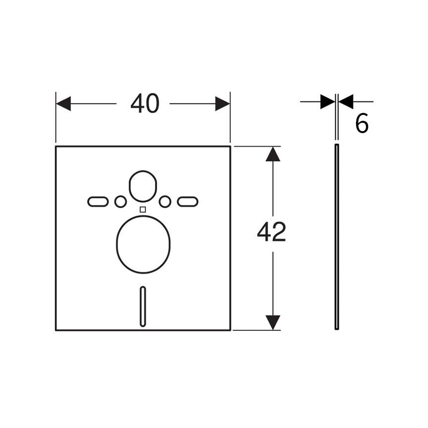Geberit 156.050.00.1 - Izolační podložka pro závěsné WC a bidet 40x42 cm bílá