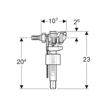 Geberit 243.886.00.5 - Napouštěcí ventil pro splachovací nádržky pod omítku Typ 383