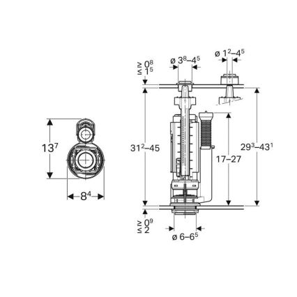 Geberit 282.050.21.2 - Splachovací ventil Typ 290