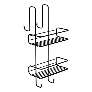 Gedy - Nástěnná police do sprchy CHROM LINE 49x24 cm matná černá