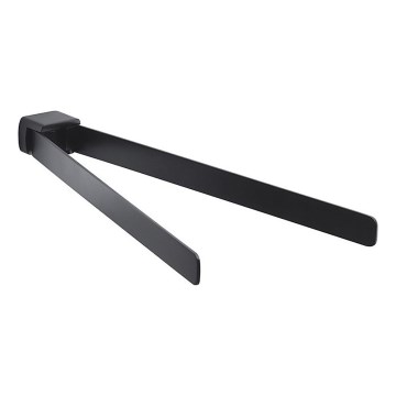 Gedy - Nástěnný věšák na ručníky otočný PIRENEI 36 cm matná černá