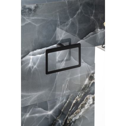 Gedy - Nástěnný věšák na ručníky PIRENEI 15x23 cm matná černá