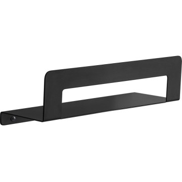 Gedy - Polička s věšákem na ručníky CLEO 30 cm matná černá