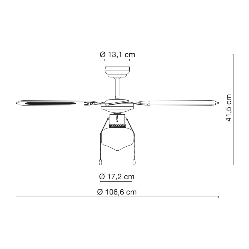 Globo - Stropní ventilátor 1xE27/60W/230V
