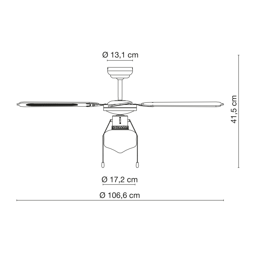 Globo - Stropní ventilátor 1xE27/60W/230V